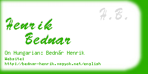 henrik bednar business card